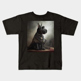 Stalwart Scottish Terrier - Medieval Chieftain Kids T-Shirt